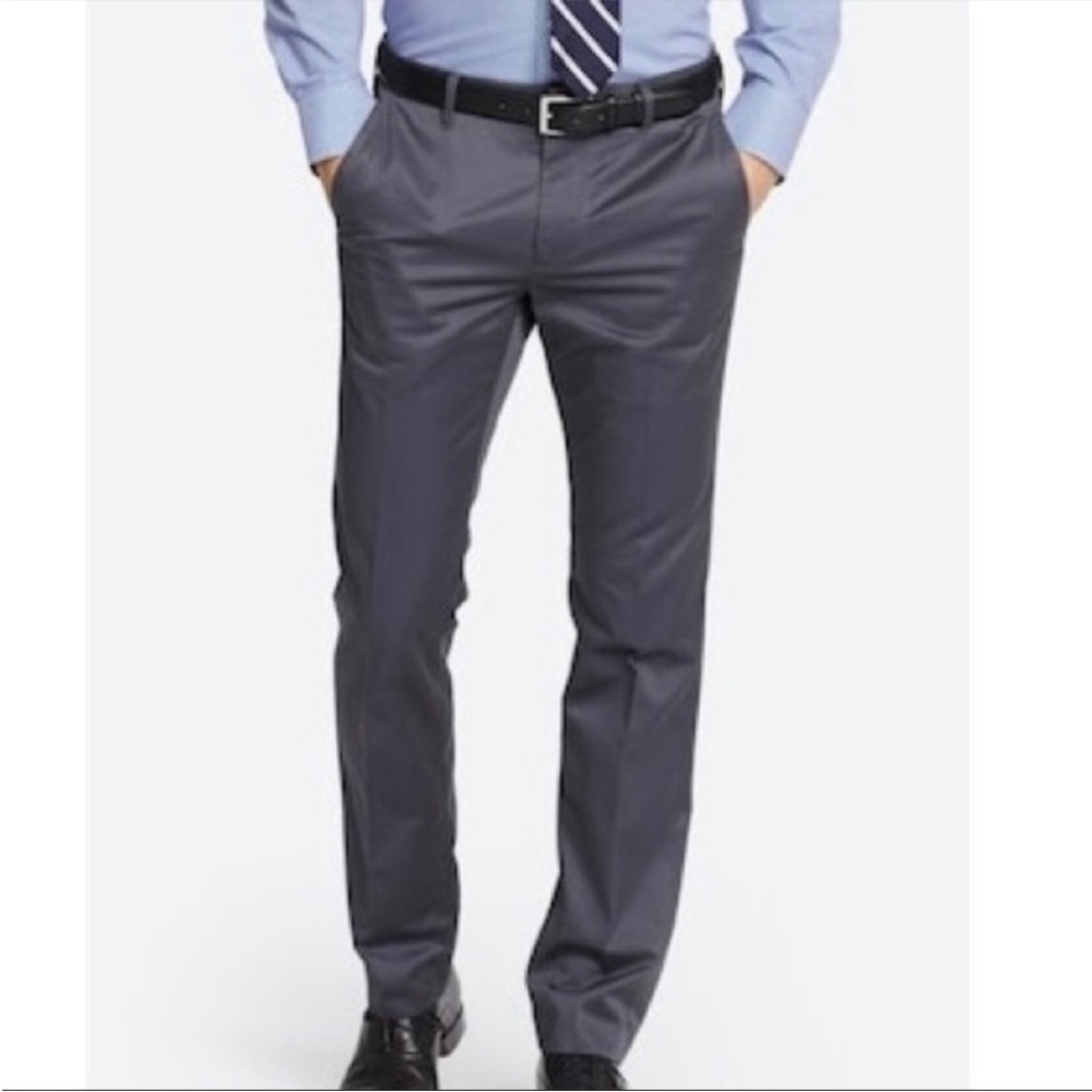 Like-new Bonobos Weekday Warrior Friday Slim Dress Pants | Steel Grey | 38/36